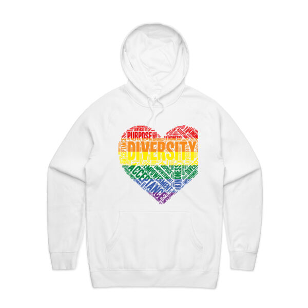 Diversity Unisex Hoodie - White Thumbnail